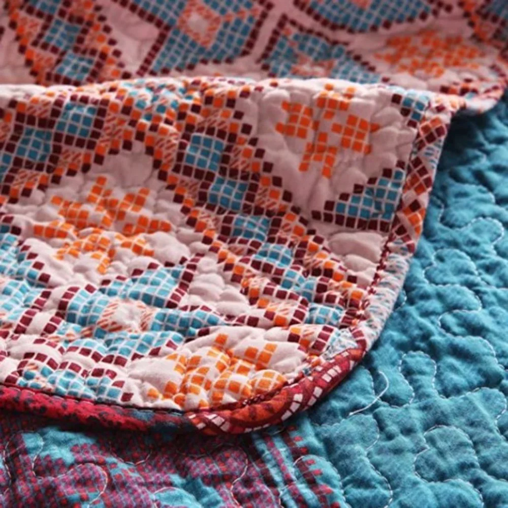Cotton Boho Fall Throw Blanket